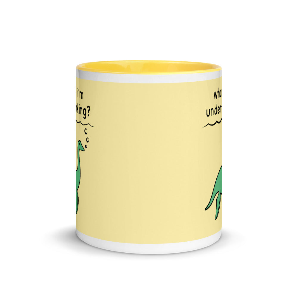 Underthinking Kevin (yellow bg) | colourful mug