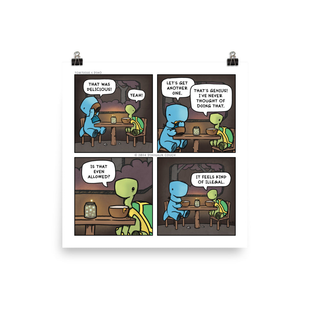 Tortoise & Dino: Illegal | print