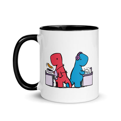 Holding Tails | colourful mug