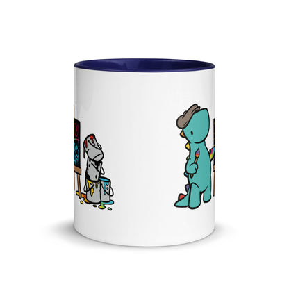 Artist Painting Fuck | coloured mug