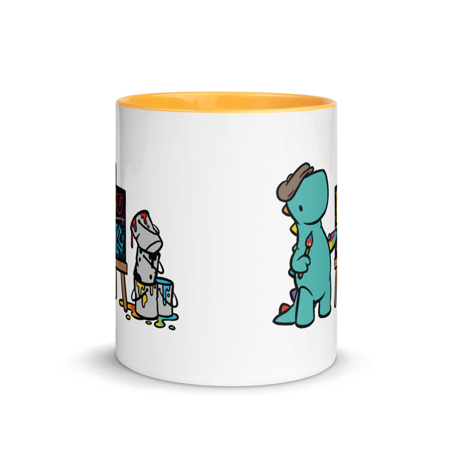 Artist Painting Fuck | coloured mug