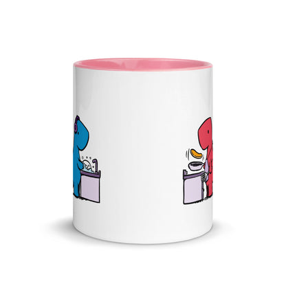 Holding Tails | colourful mug