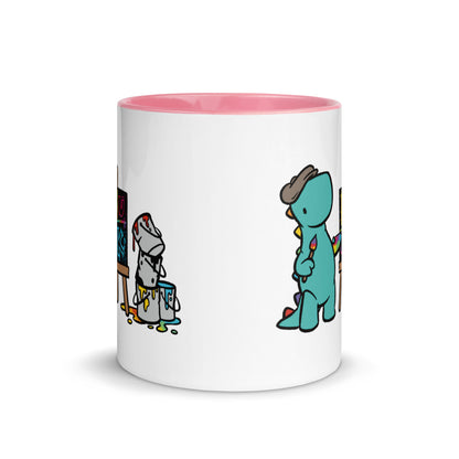 Artist Painting Fuck | coloured mug