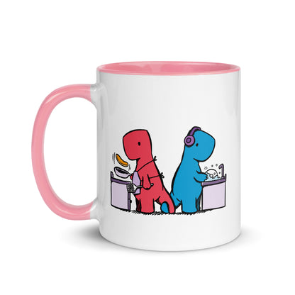 Holding Tails | colourful mug