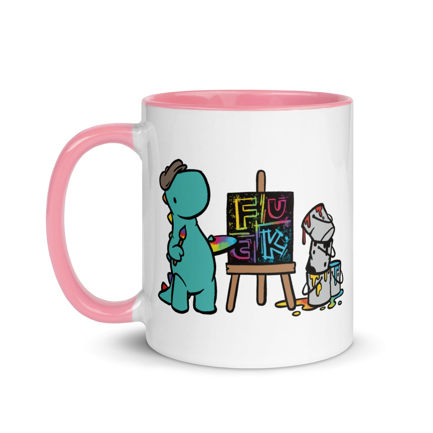 Artist Painting Fuck | coloured mug