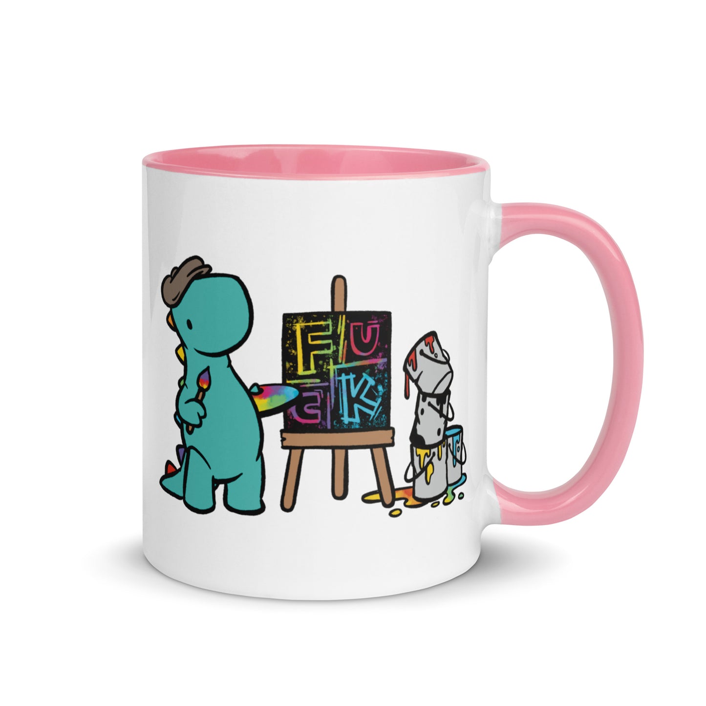 Artist Painting Fuck | coloured mug