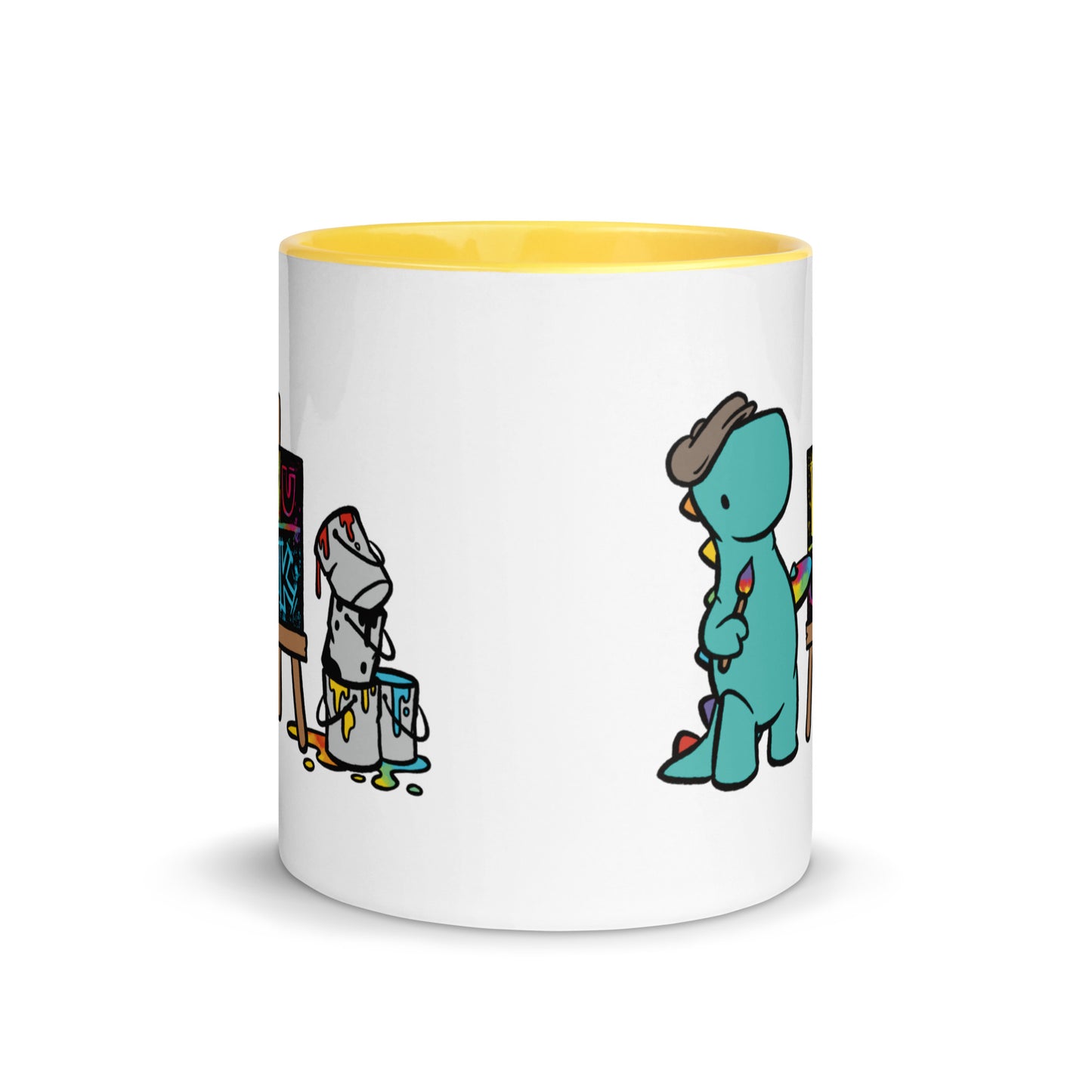 Artist Painting Fuck | coloured mug