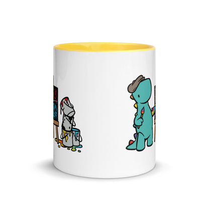 Artist Painting Fuck | coloured mug