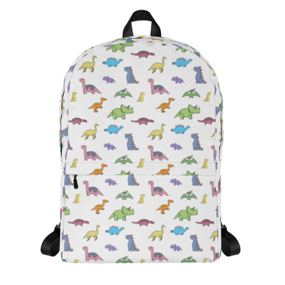 dinosaur backpack - white