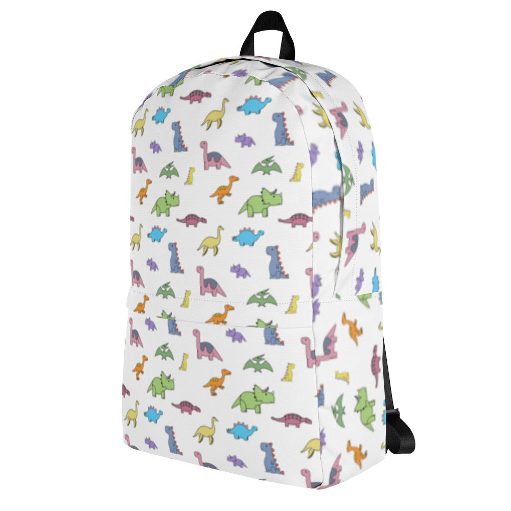 dinosaur backpack - white