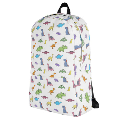 dinosaur backpack - white