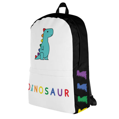 rainbow dino on white