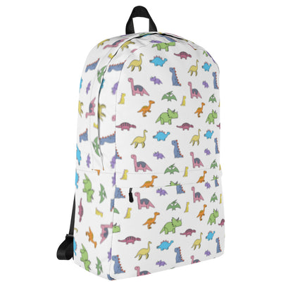 dinosaur backpack - white