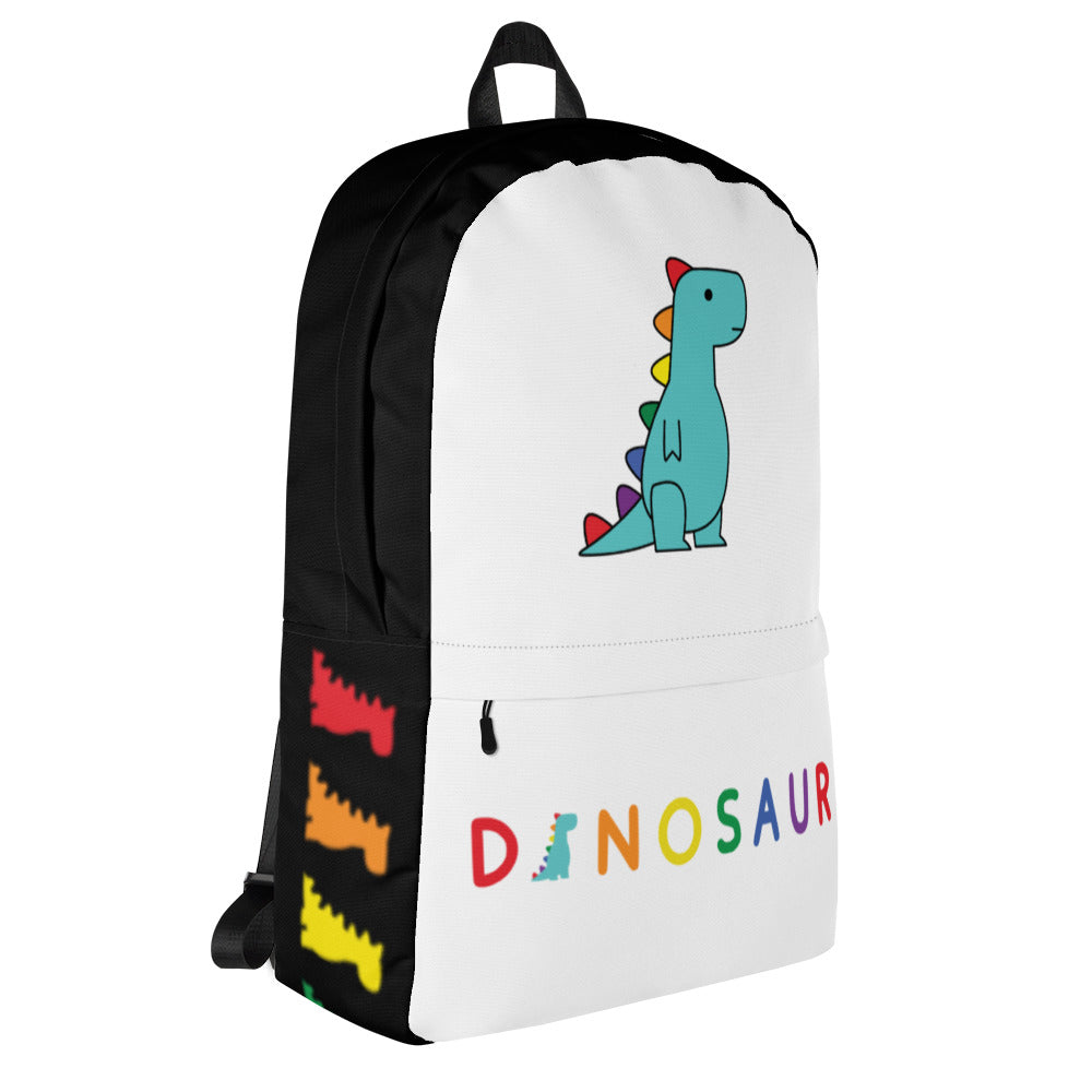 rainbow dino on white