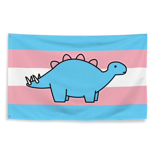 trans stegosaurus flag