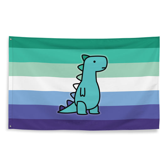 gay t-rex flag