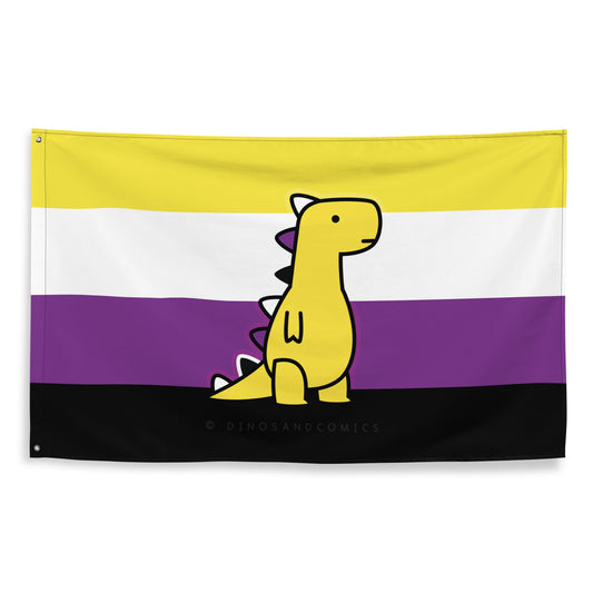 enby / non-binary t-rex flag