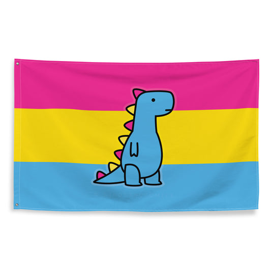 pansexual t-rex flag