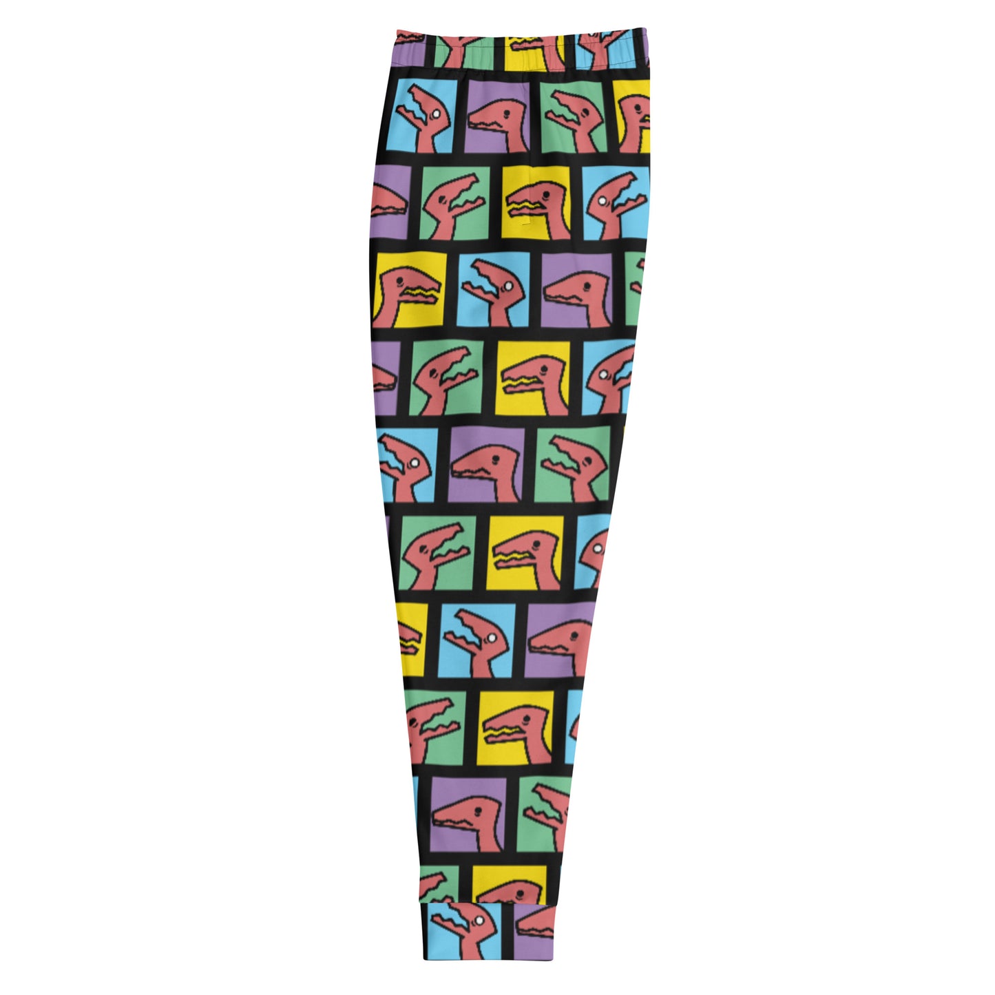 pop art raptor joggers (black)