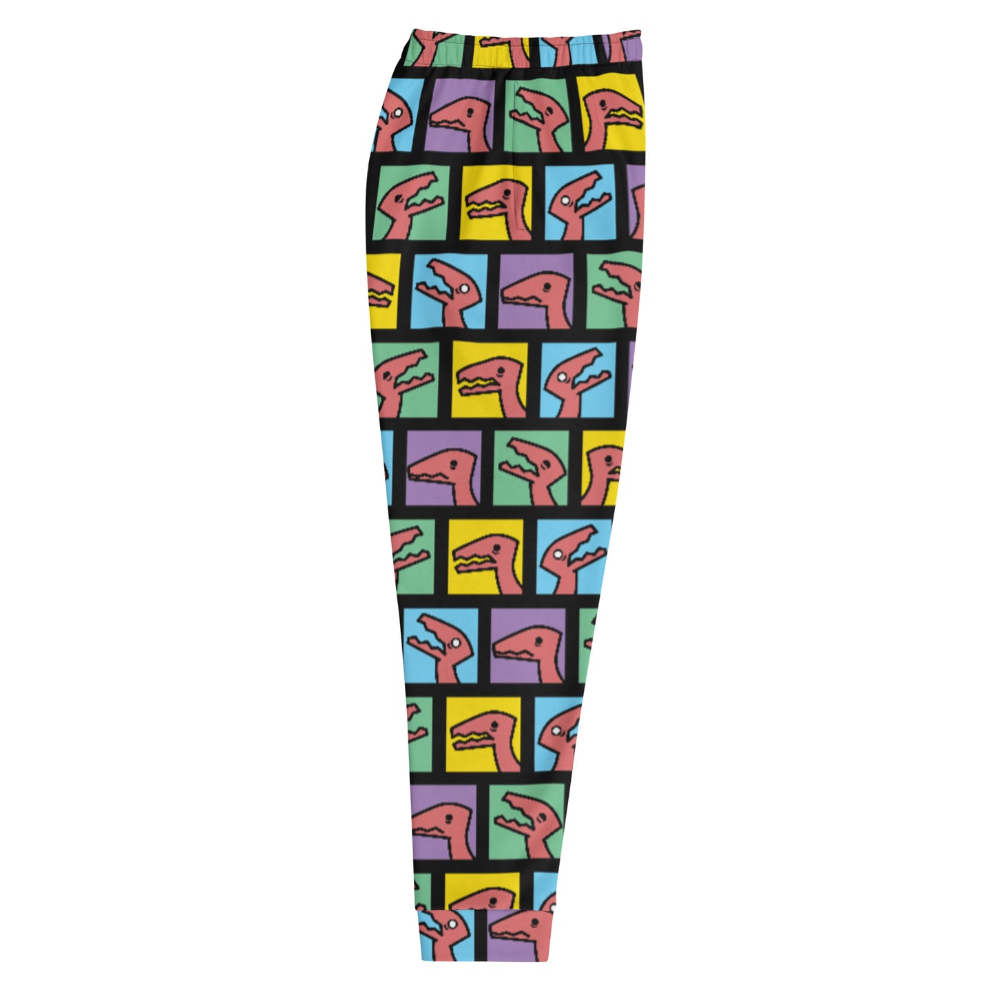 pop art raptor joggers (black)