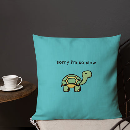 sorry i'm so slow + no rush pillow