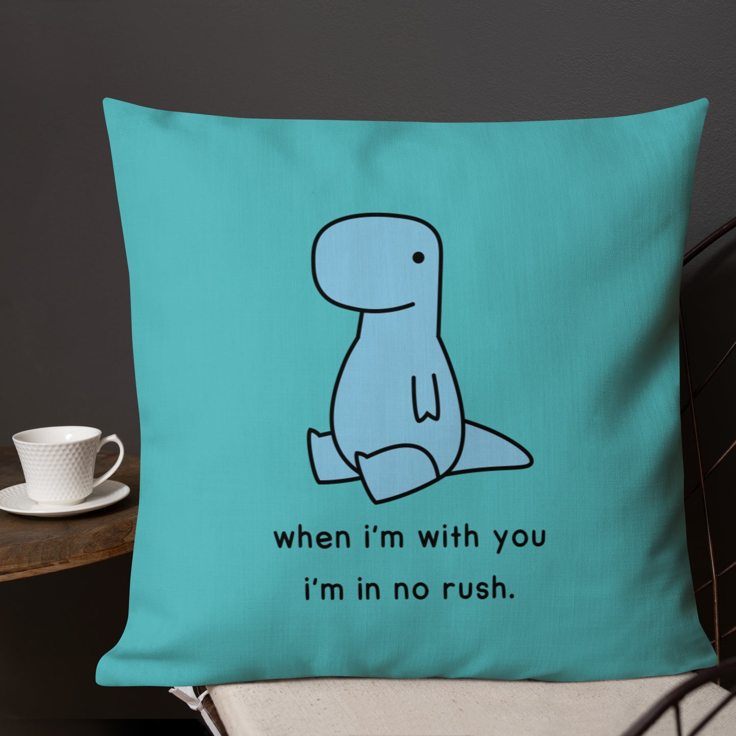 sorry i'm so slow + no rush pillow