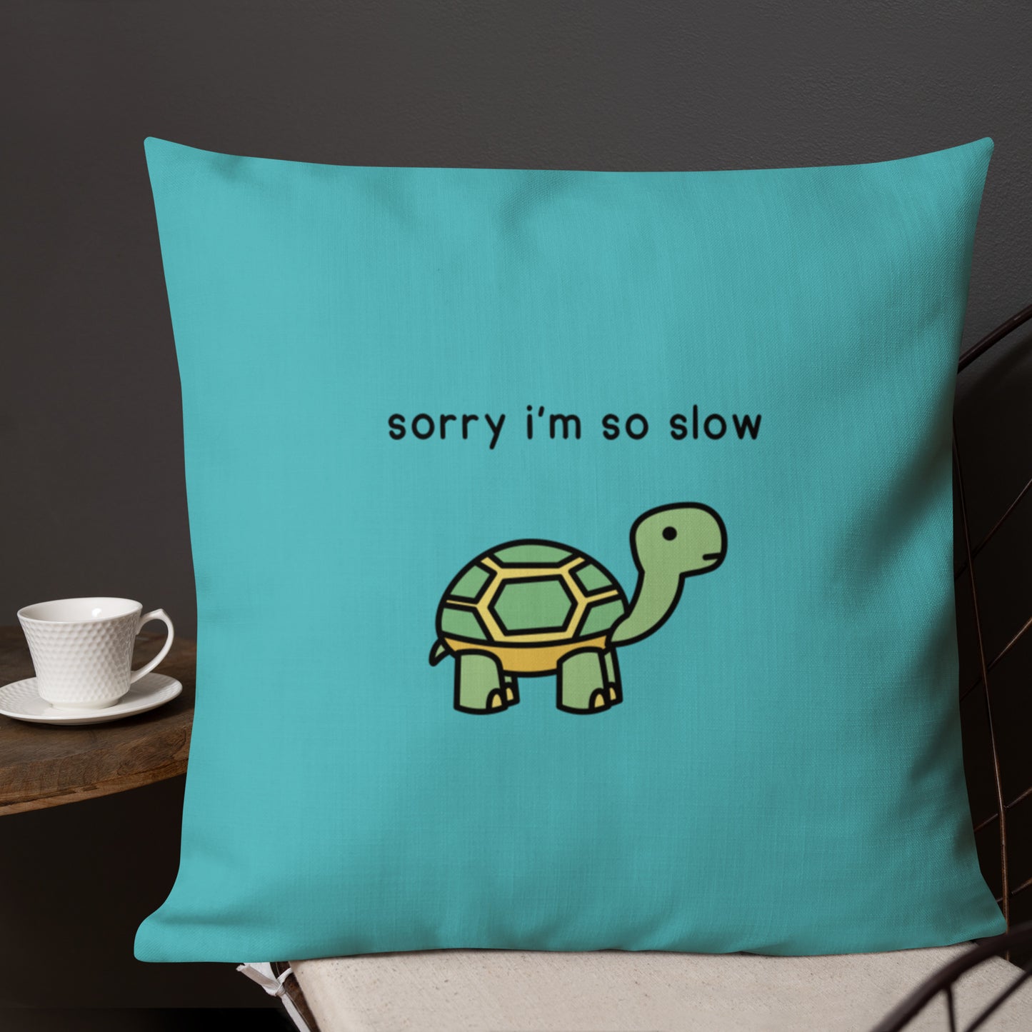 sorry i'm so slow + no rush pillow