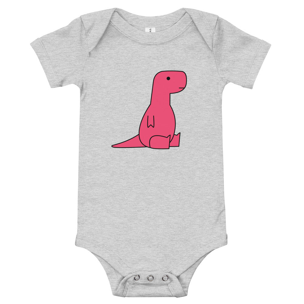 sitting pink t-rex