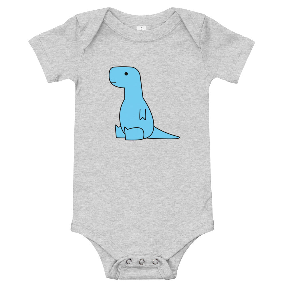 sitting blue t-rex