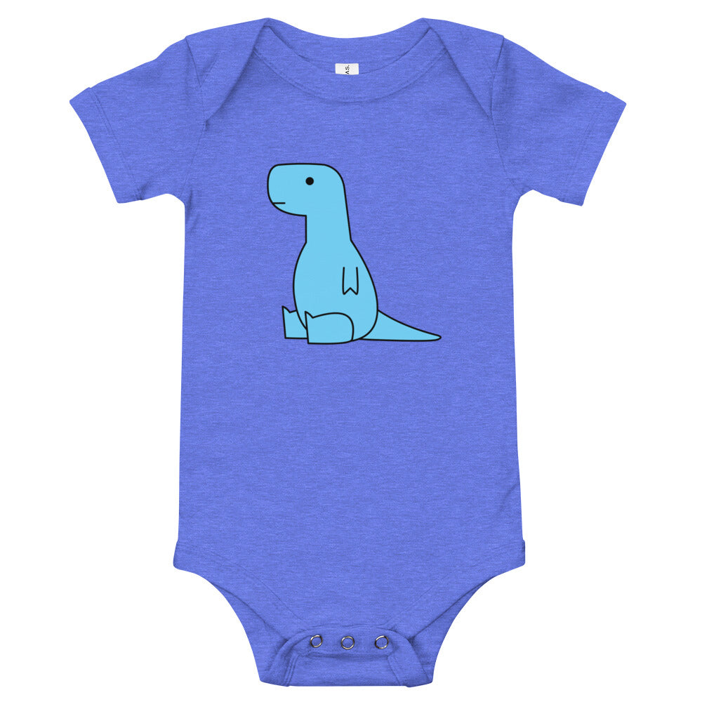 sitting blue t-rex