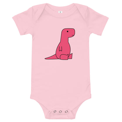 sitting pink t-rex