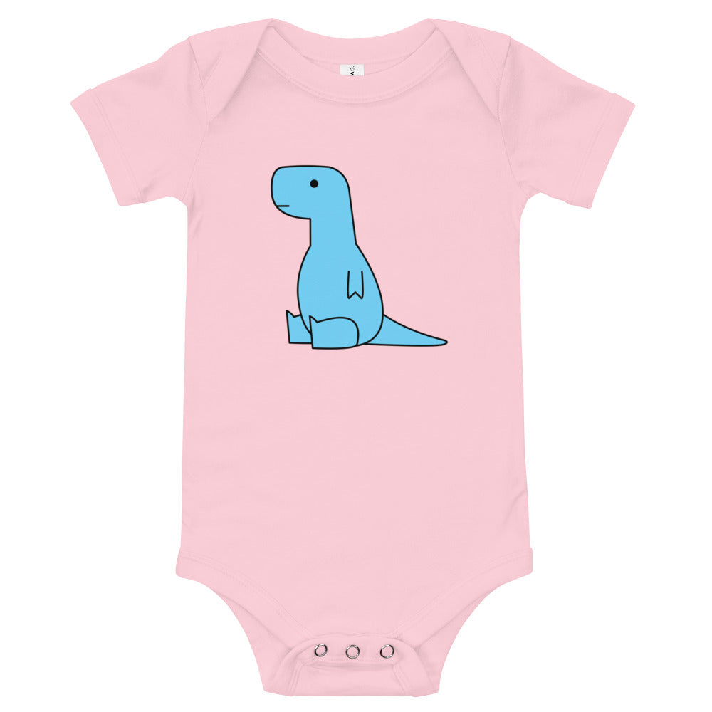 sitting blue t-rex