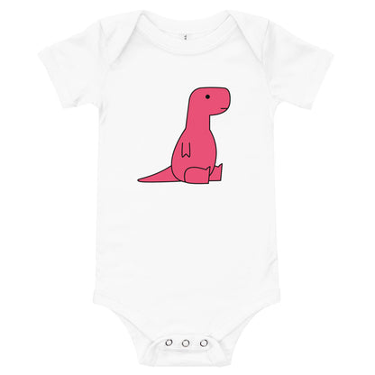 sitting pink t-rex