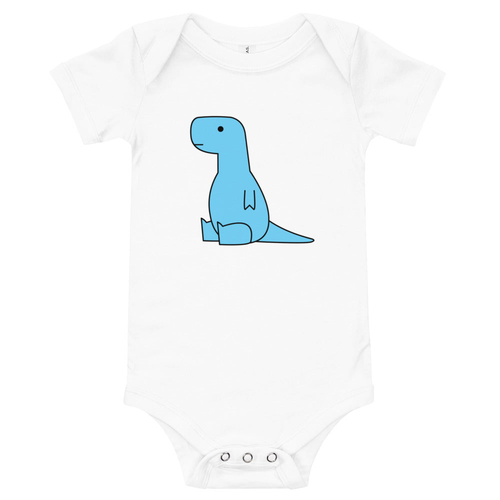 sitting blue t-rex