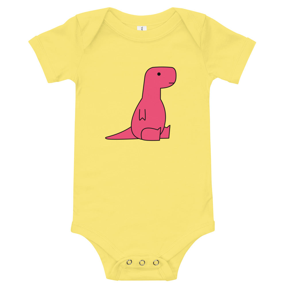 sitting pink t-rex