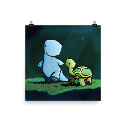 tortoise and dino night stroll