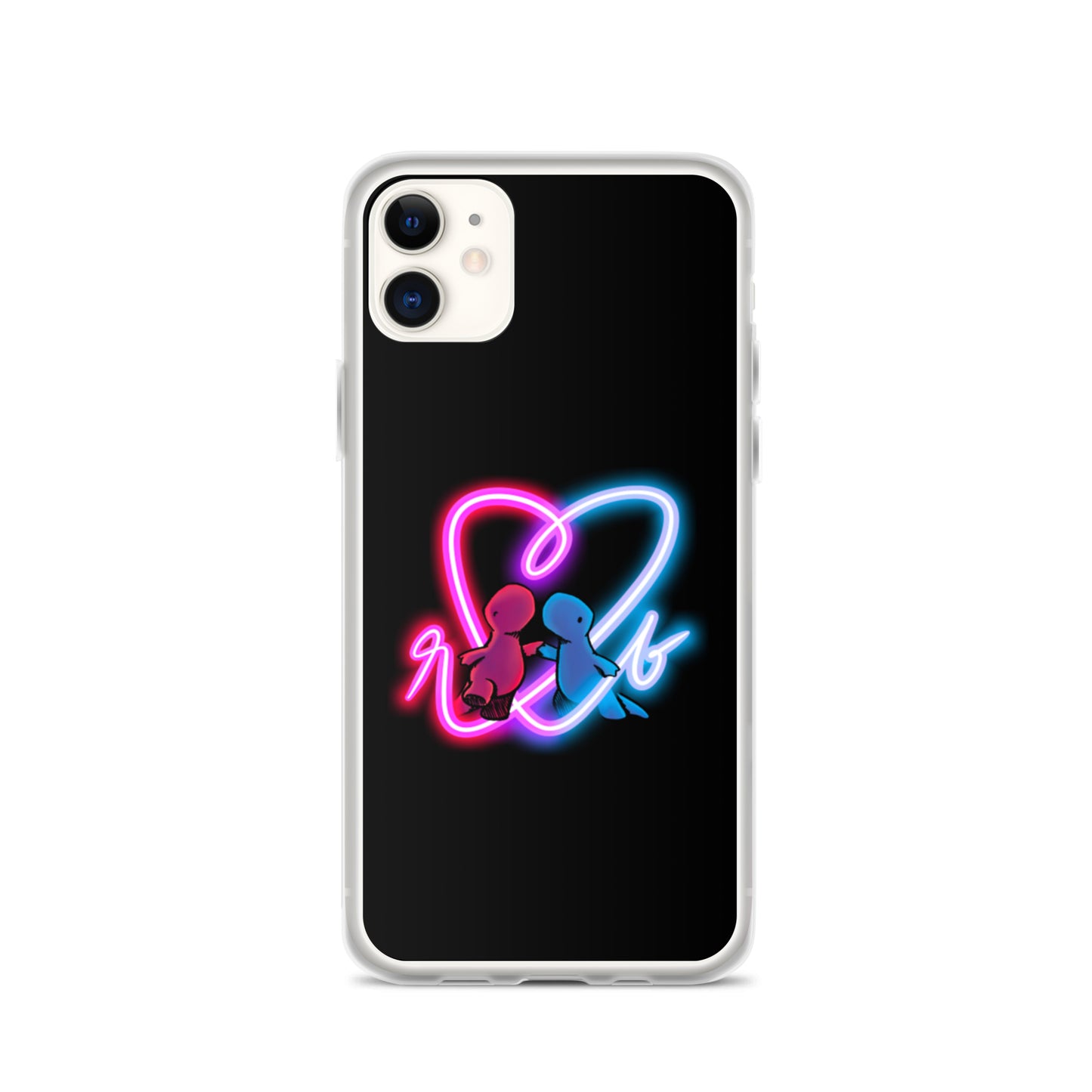 red and blue neon iPhone case