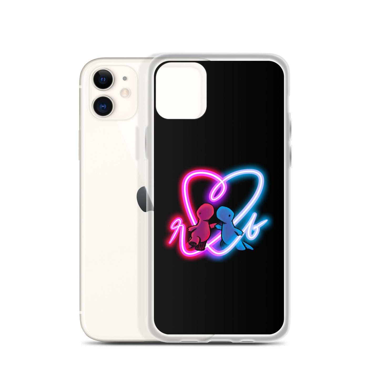 red and blue neon iPhone case