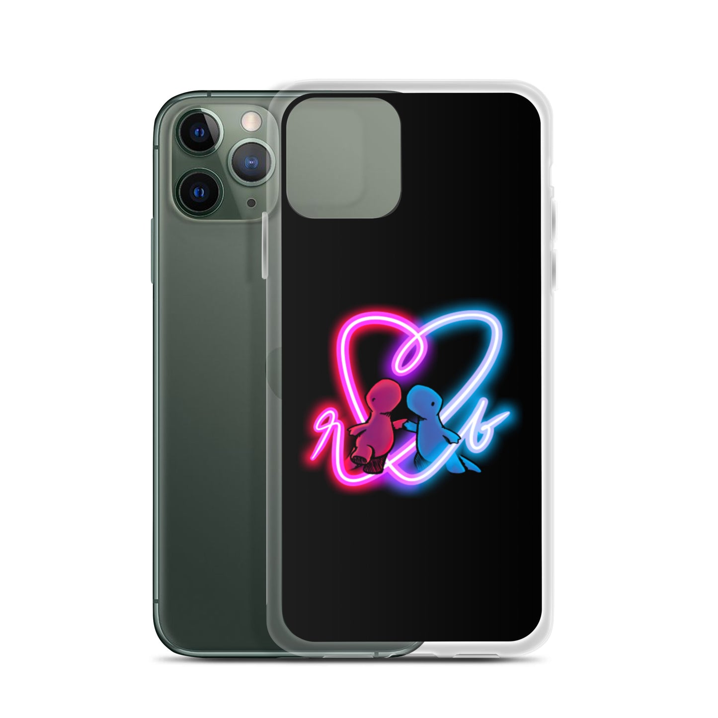 red and blue neon iPhone case