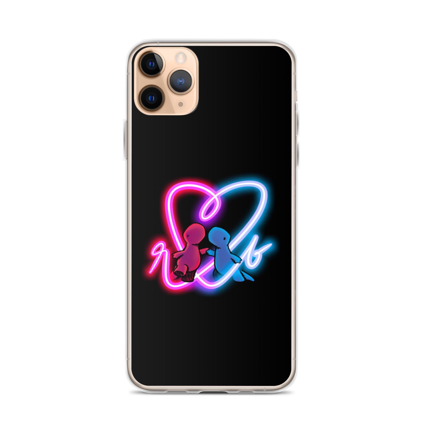 red and blue neon iPhone case