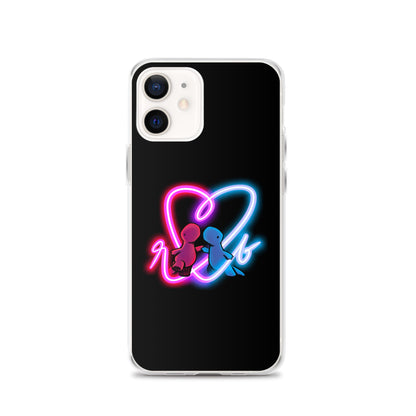 red and blue neon iPhone case