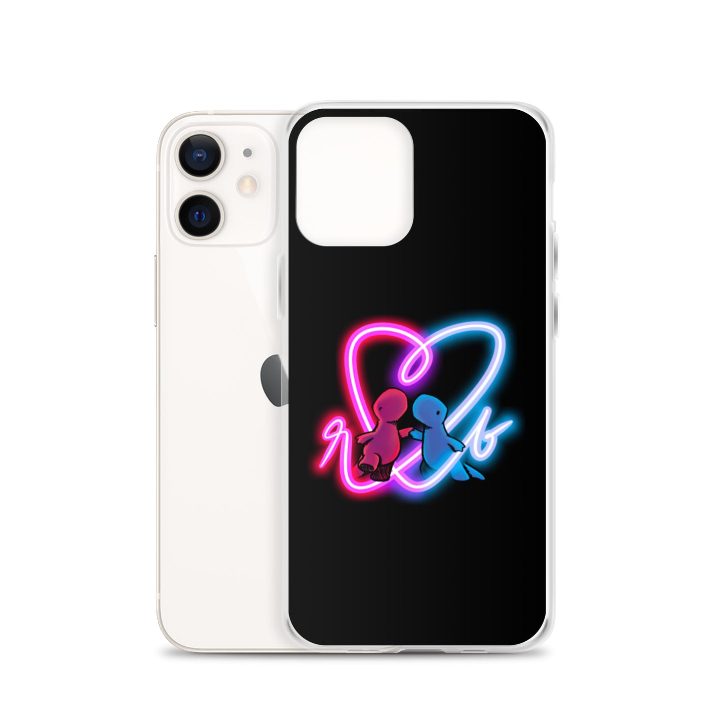 red and blue neon iPhone case