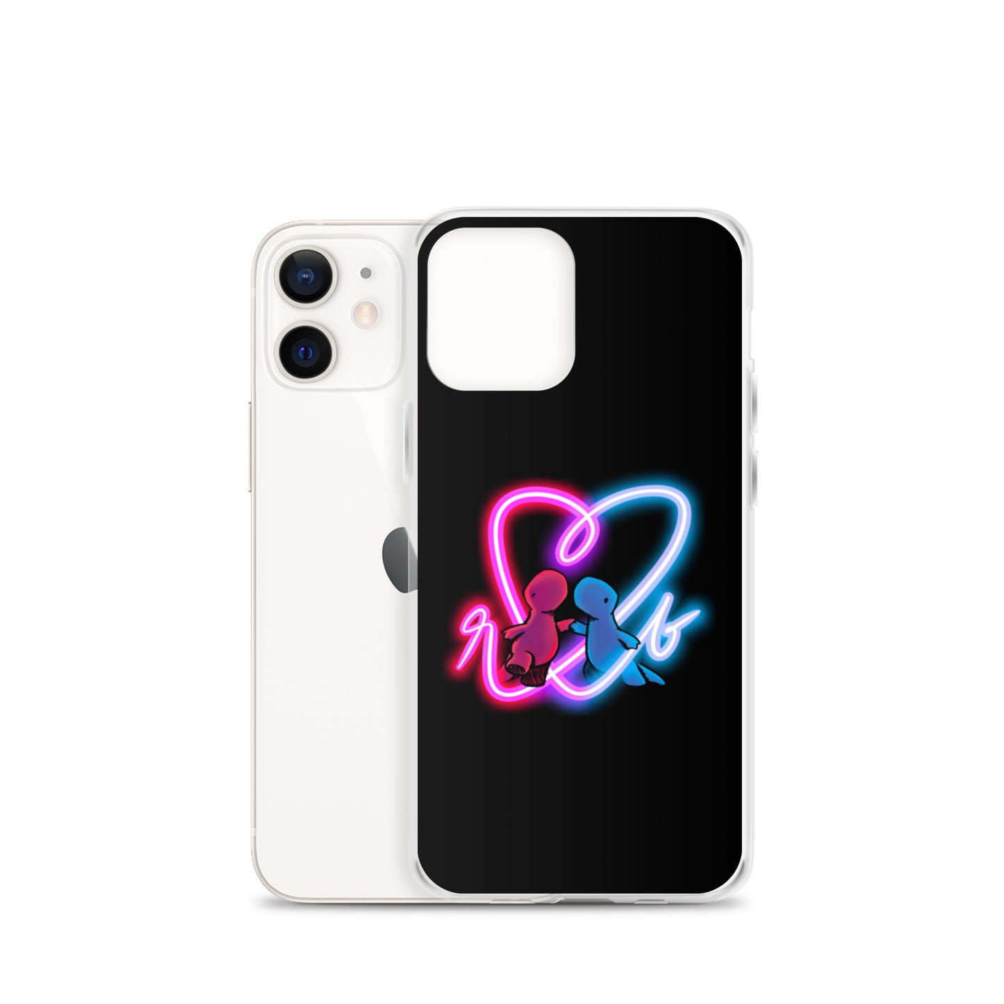 red and blue neon iPhone case