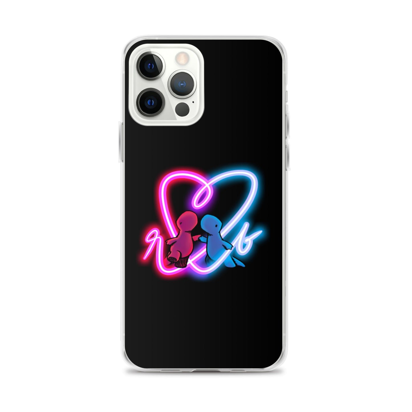 red and blue neon iPhone case