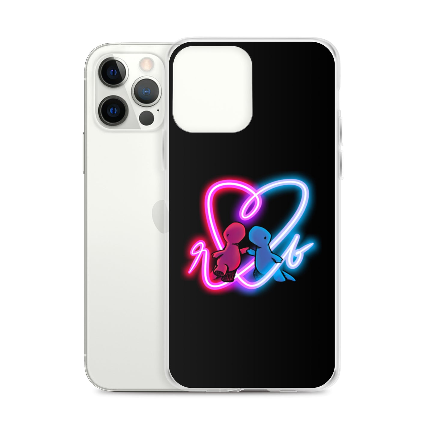 red and blue neon iPhone case