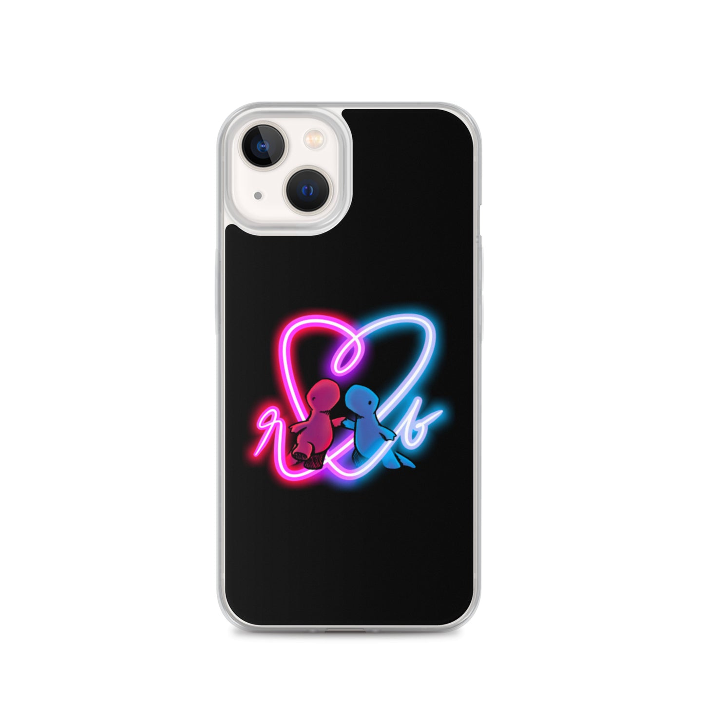 red and blue neon iPhone case