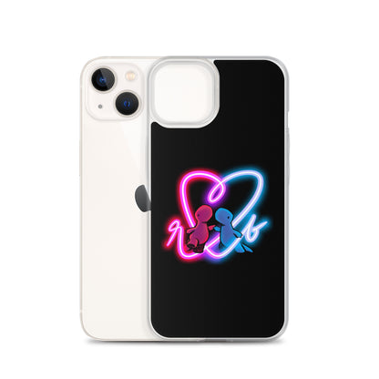 red and blue neon iPhone case