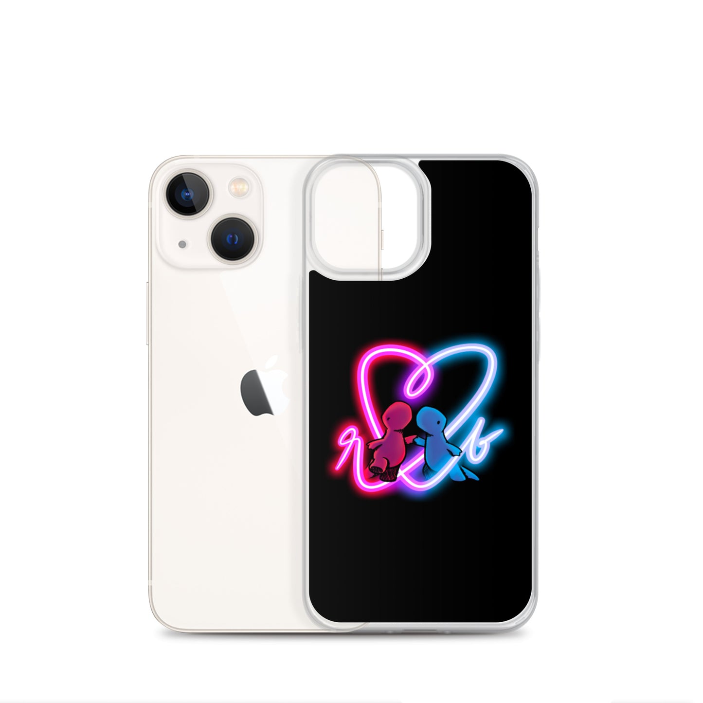 red and blue neon iPhone case