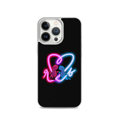 red and blue neon iPhone case