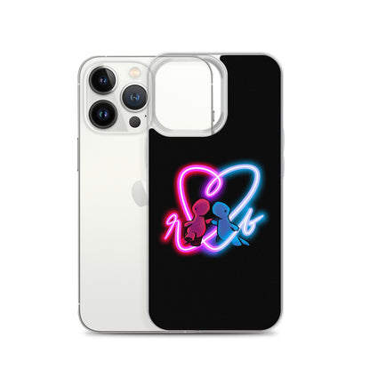 red and blue neon iPhone case